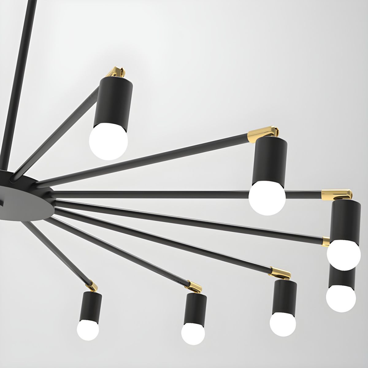 Modern Simple Chandelier Unique Ceiling Light for Living Room in Black/Gold