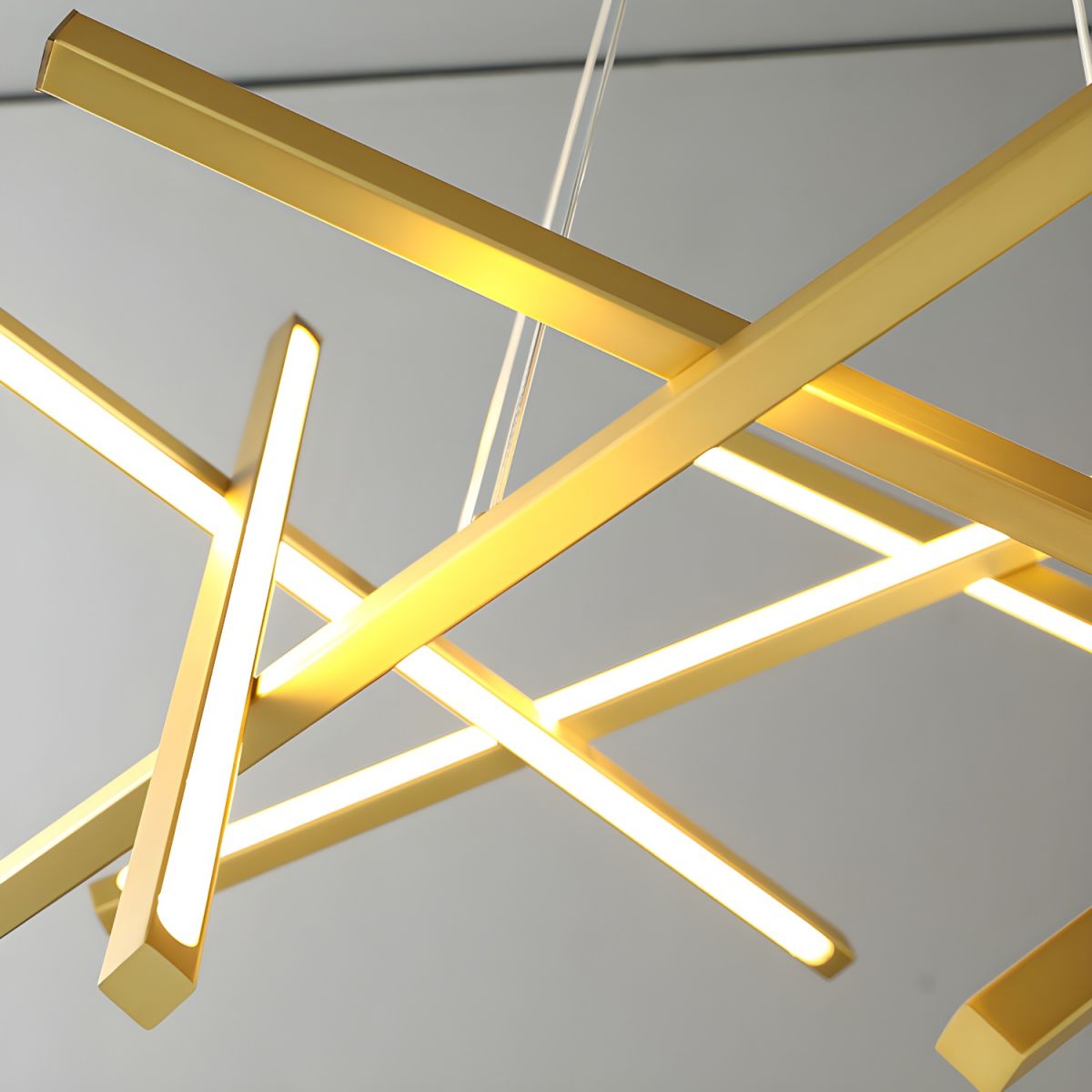 Linear Modern Creative Chandelier with Adjustable Hanging Length