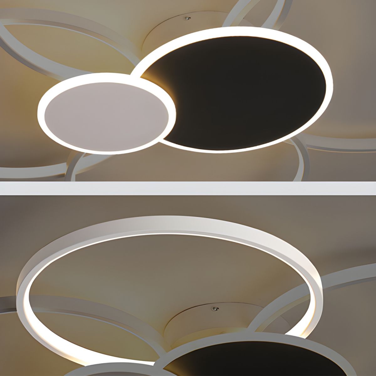 Modern Elegant Metal Flush Mount Round LED Ceiling Light