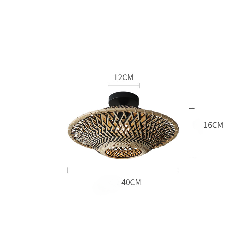 Bamboo Radiance Handwoven LED Ceiling Light