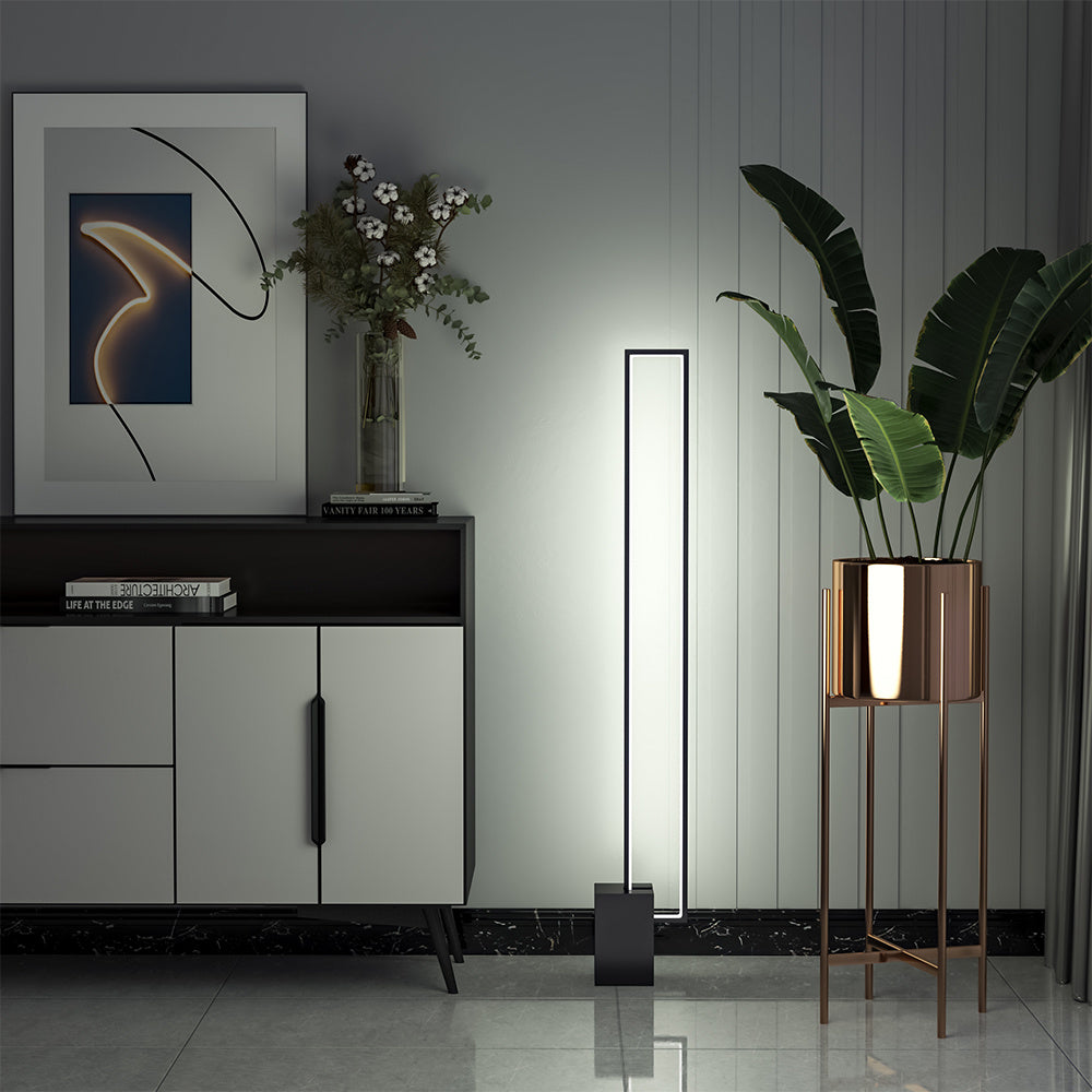 Minimal Line-Design Metal LED Floor Lamp