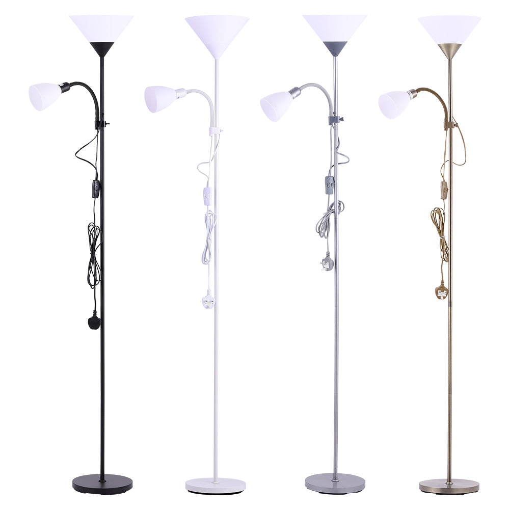 Modern 2-Light Metal Floor Lamp for Living Room