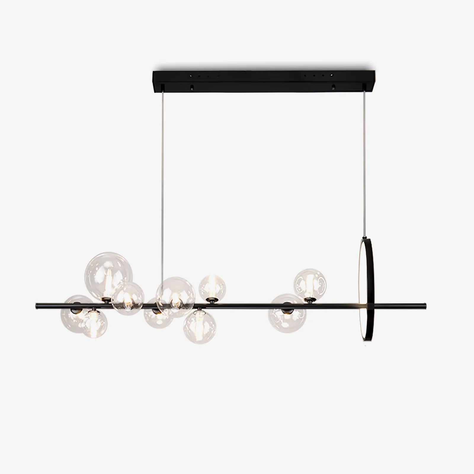 Modern Minimalist Glass Bubble Pendant Light for Dinning Area and Kitchen Island