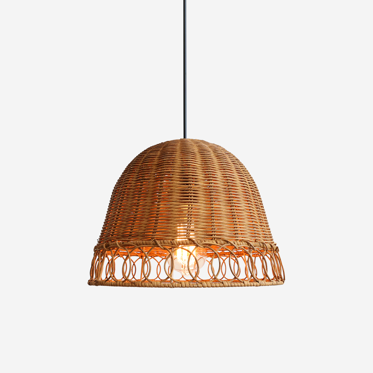 Handwoven Rattan Pendant Light for Cozy Living Spaces