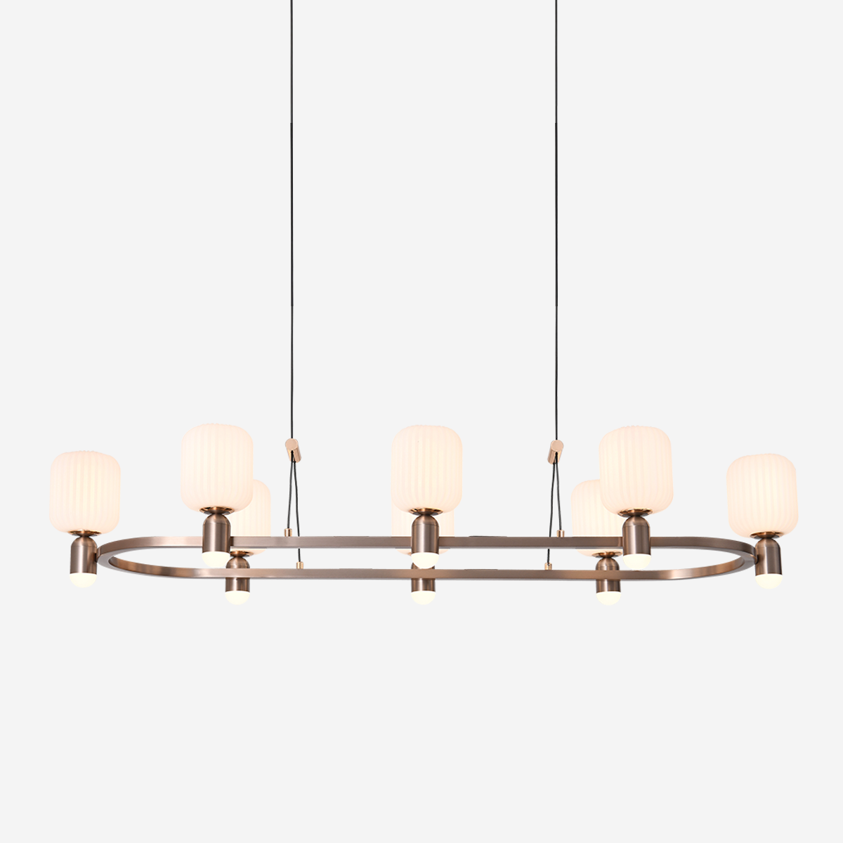 Modern Minimalist Luxury Bronze Chandelier with Acrylic Shades