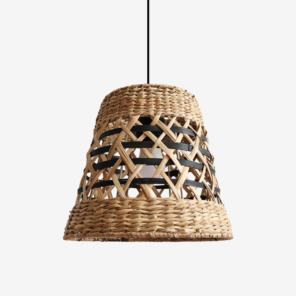 Handwoven Paper Rope Pendant Light  Bohemian Rustic Charm