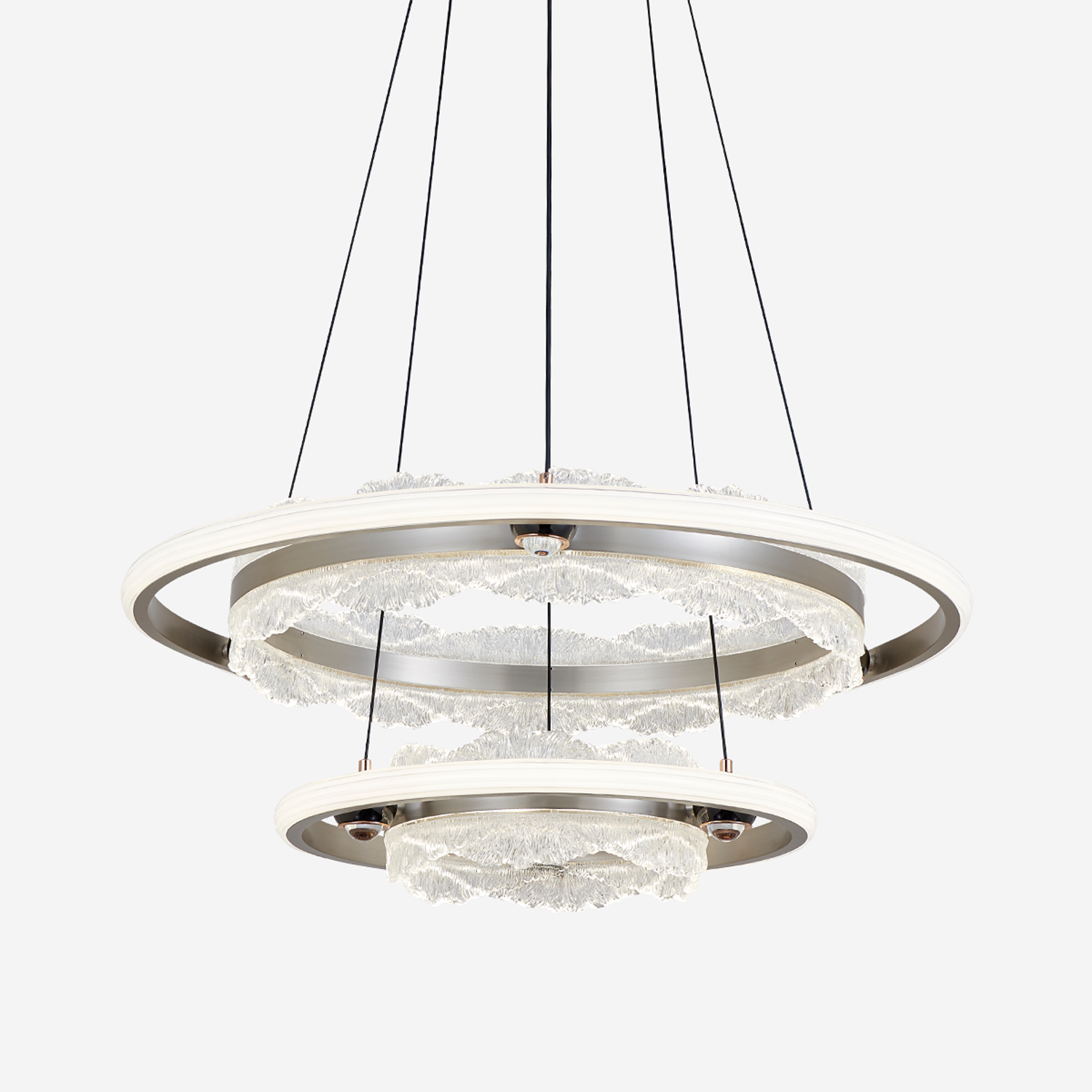 Modern Luxe Aluminum Pendant Light with Sleek Acrylic Design