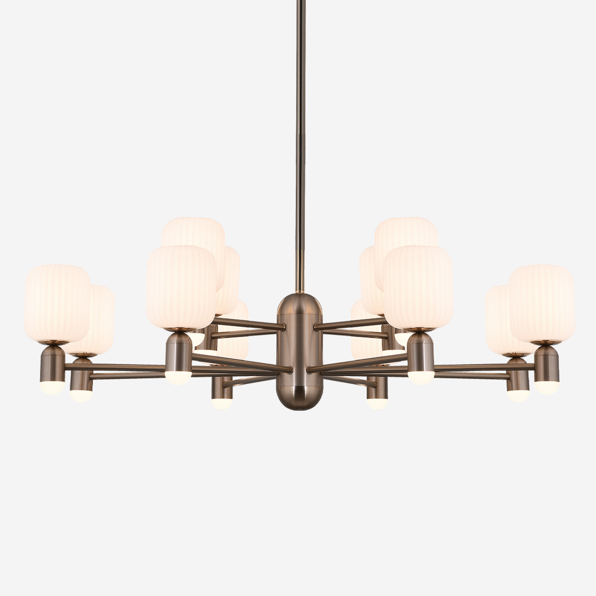 Modern Minimalist Luxury Bronze Chandelier with Acrylic Shades