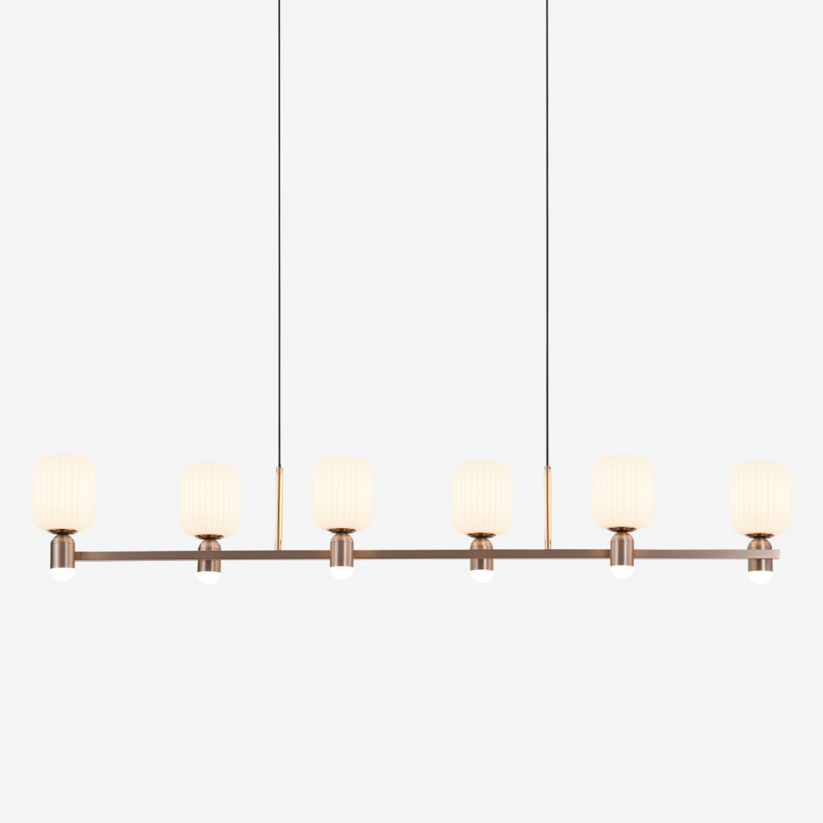 Modern Minimalist Luxury Bronze Chandelier with Acrylic Shades