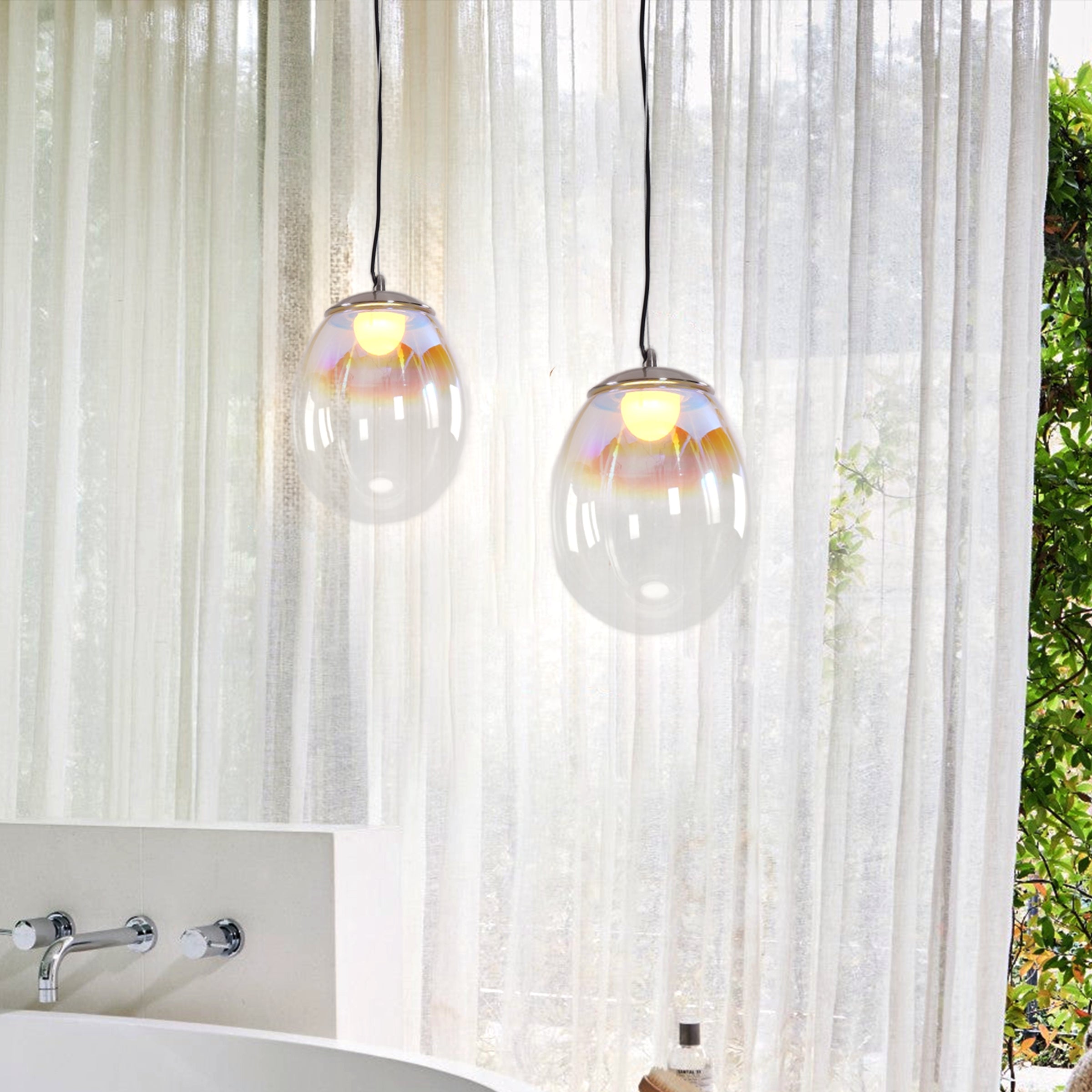 ‍Elegant Nebula Coloured Glass Pendant Light (90% off)