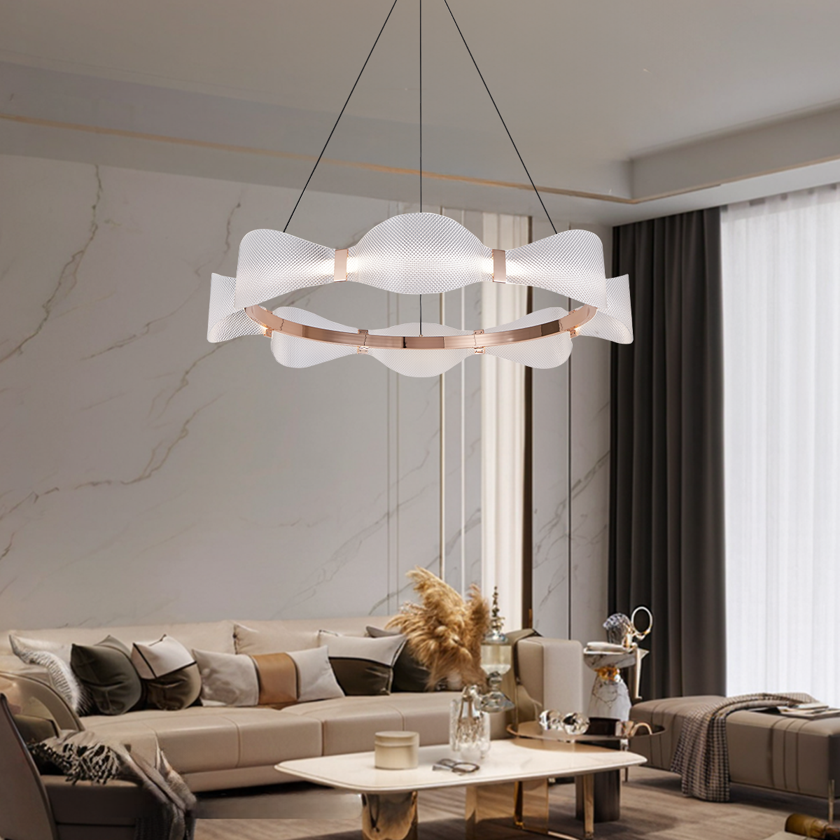 Modern Minimalist Acrylic Ring Pendant Light