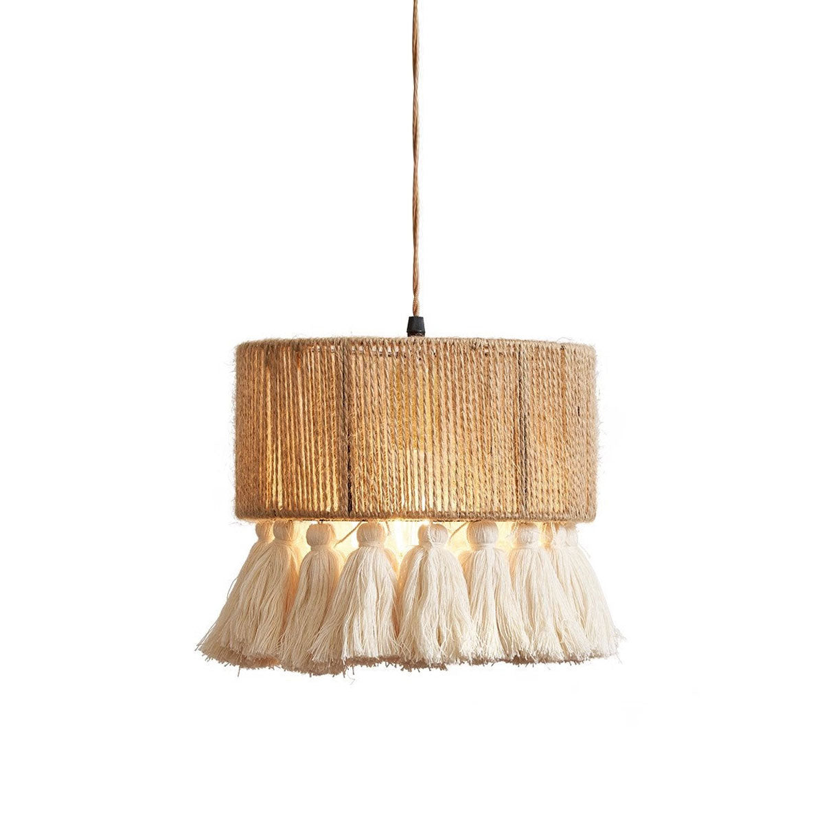 Modern Creative Bohemian Fringe Hemp Rope Pendant Light