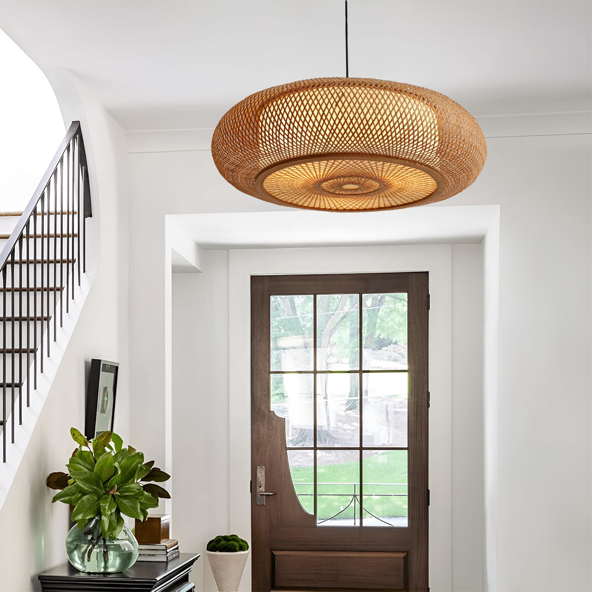 Natural Bamboo Woven Pendant Light for Warm Ambiance Décor