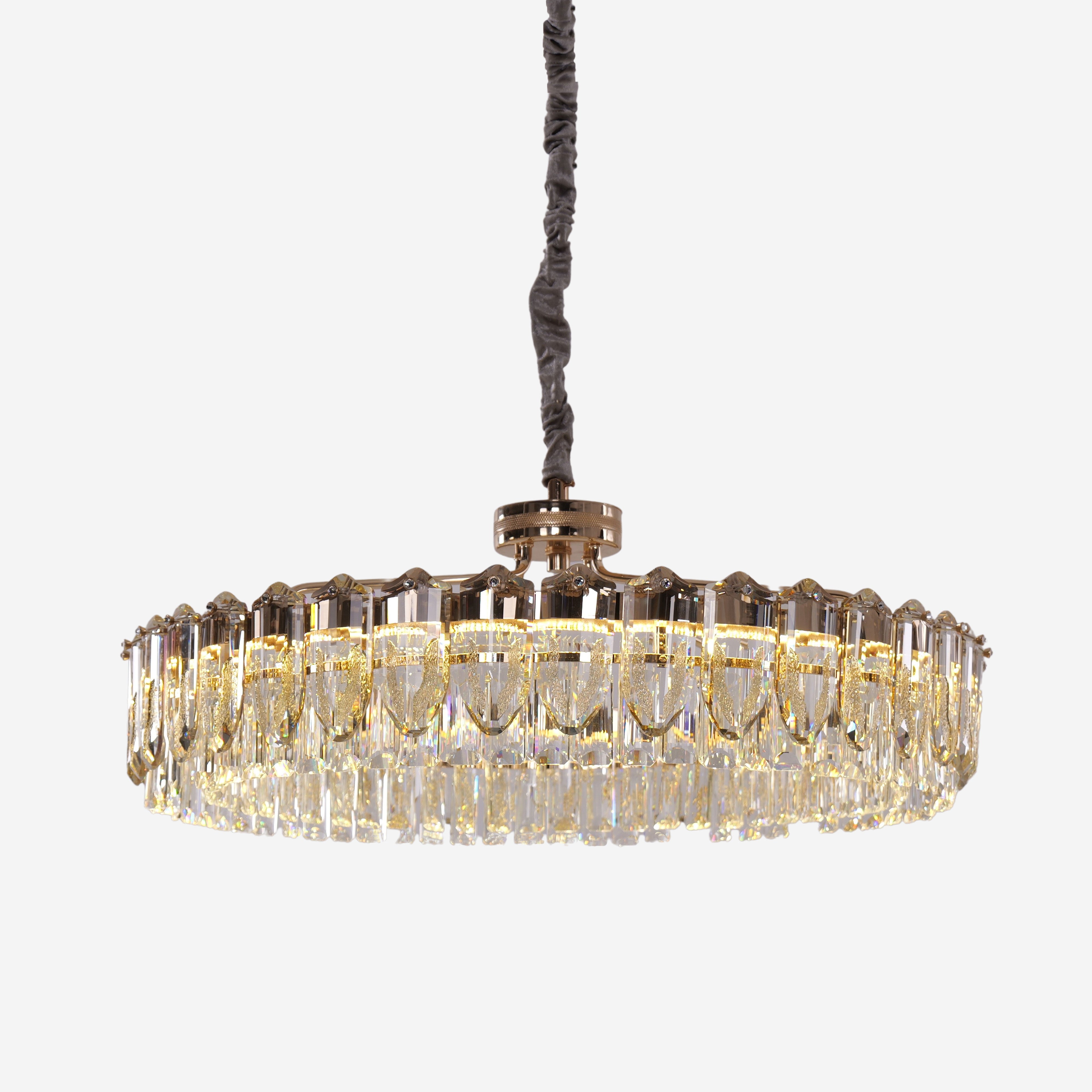 Opulent Crystal Elegance Adjustable Pendant Light