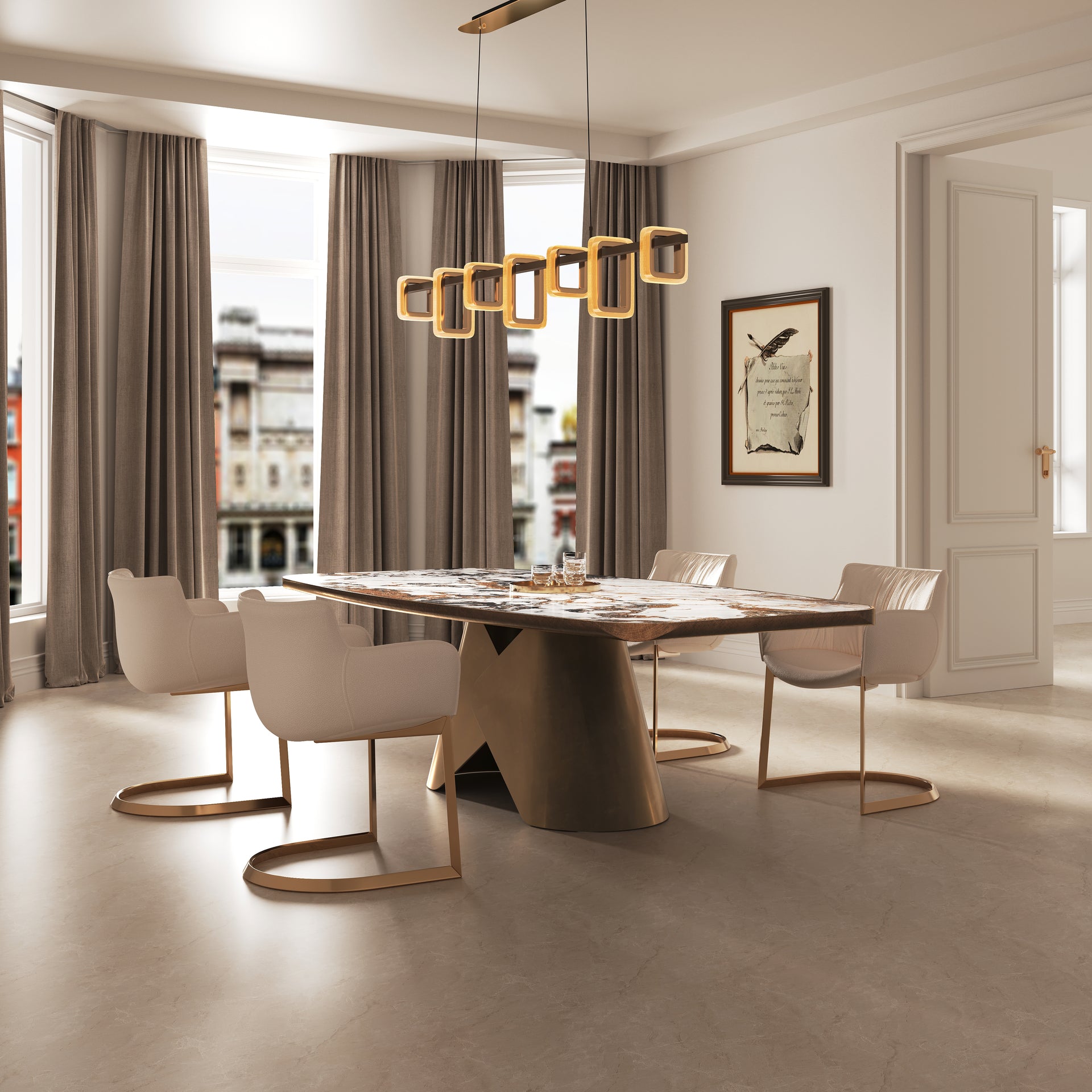 Linear LED Pendant Light Acrylic Shades