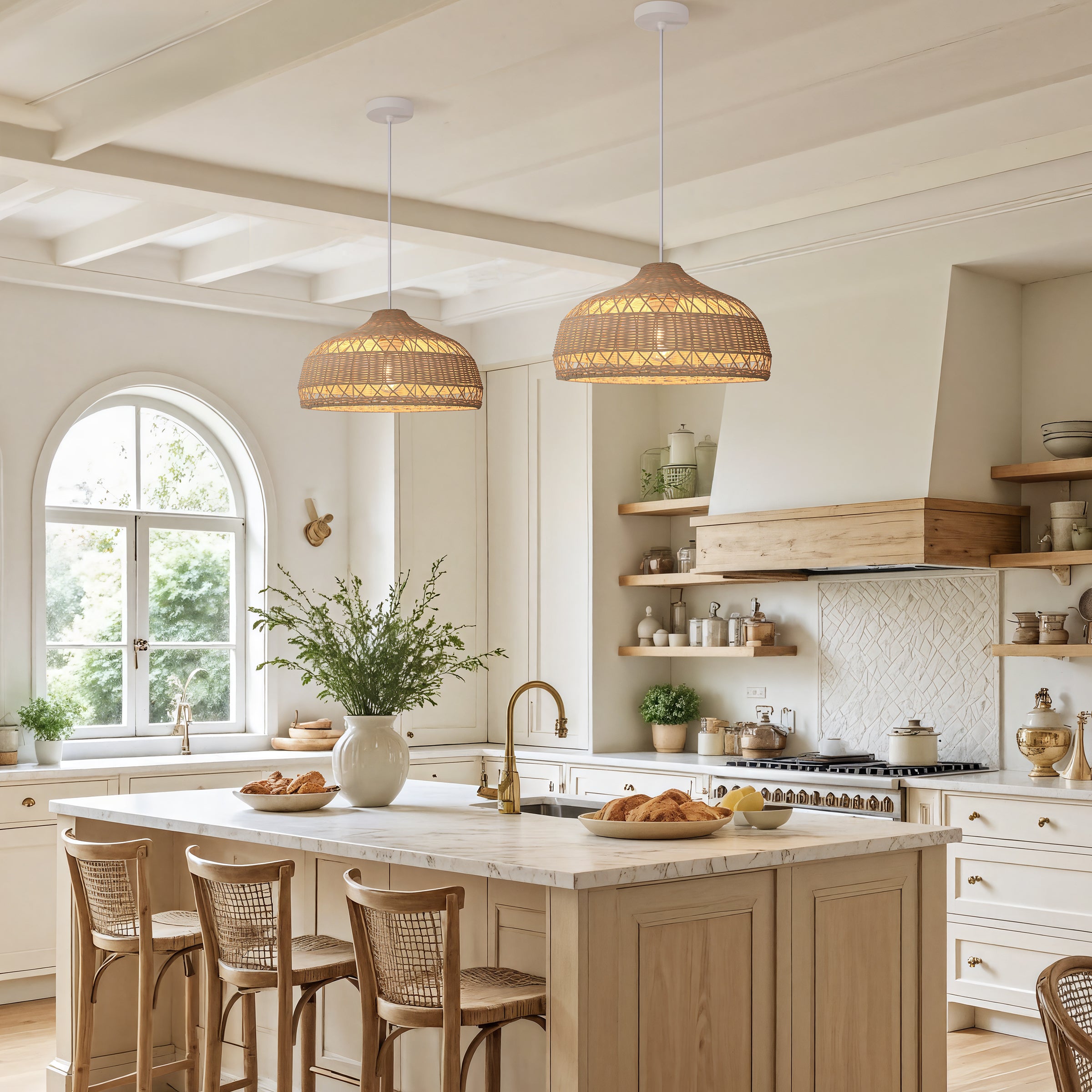 Cella-Minimalist Rattan Pendant Light