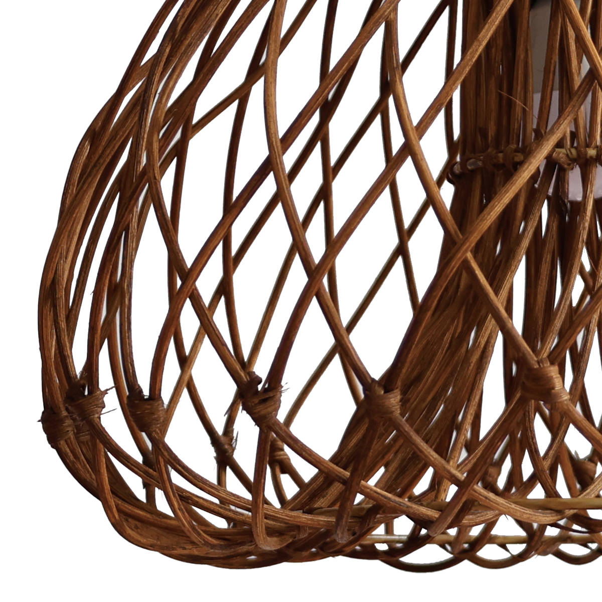 Natural Woven Rattan Pendant Light for Rustic Interiors