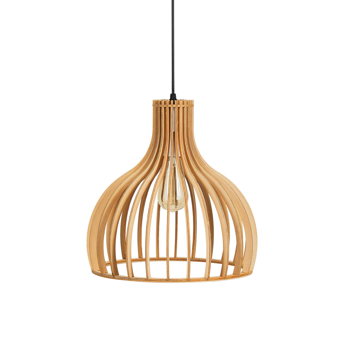 Nordic Wooden Cage Hanging Pendant Light