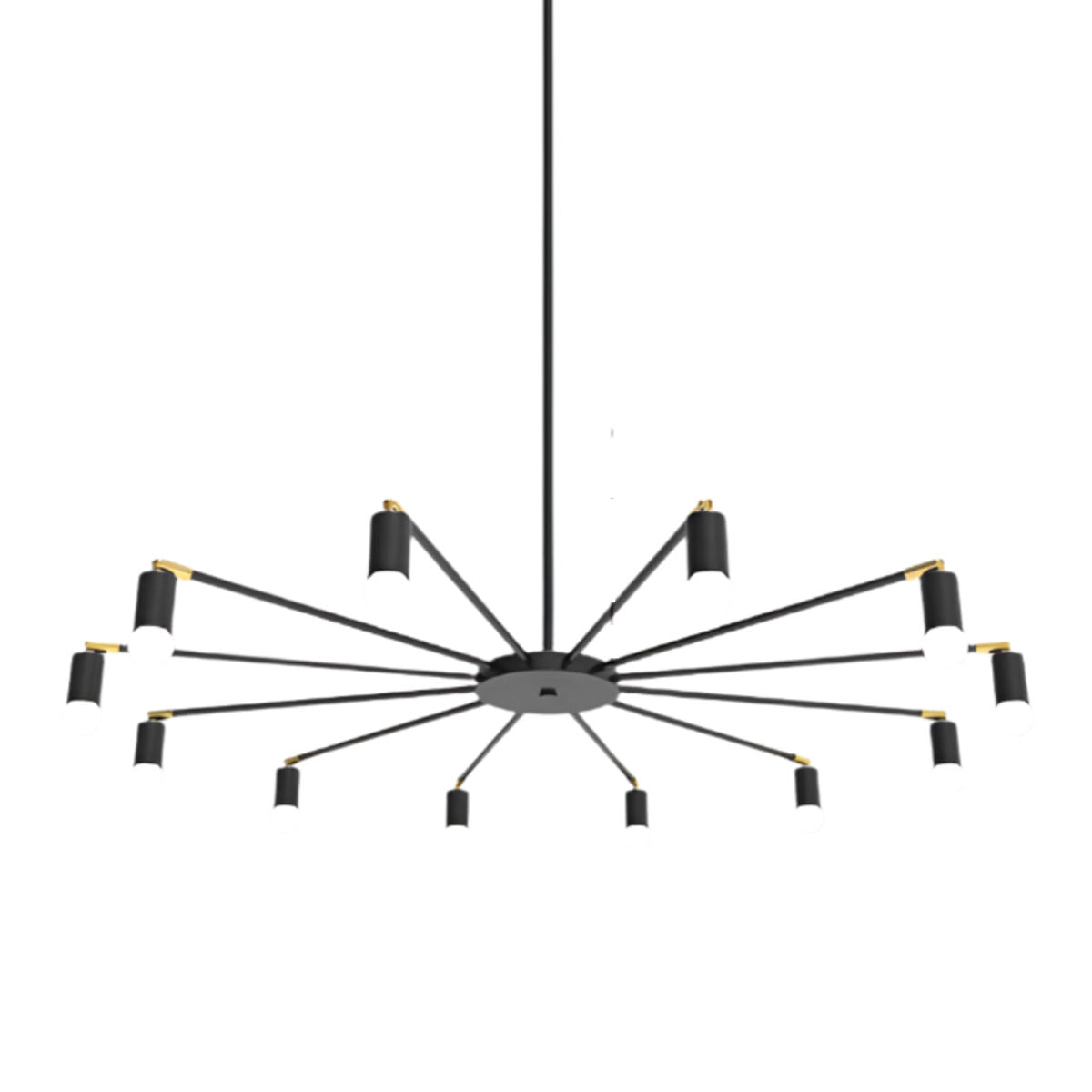 Modern Simple Chandelier Unique Ceiling Light for Living Room in Black/Gold