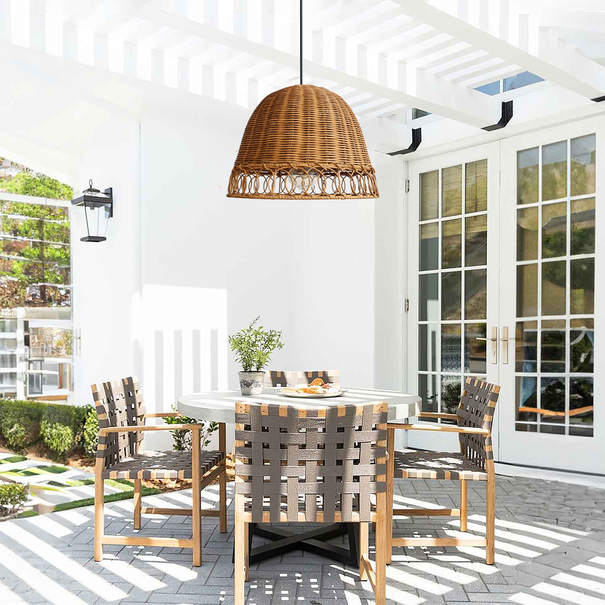 Handwoven Rattan Pendant Light for Cozy Living Spaces