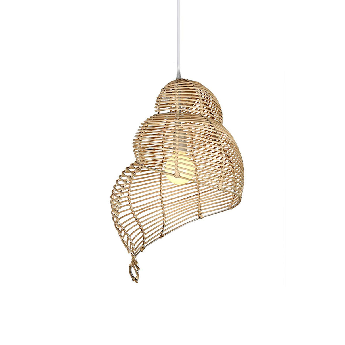 Creative Rattan Conch Pendant Light for Home Lighting Decor