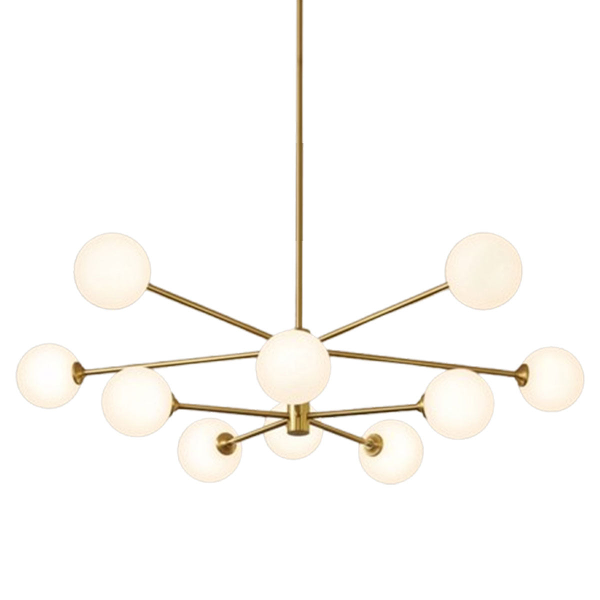 Nordic Brass Sputnik Globe Chandelier