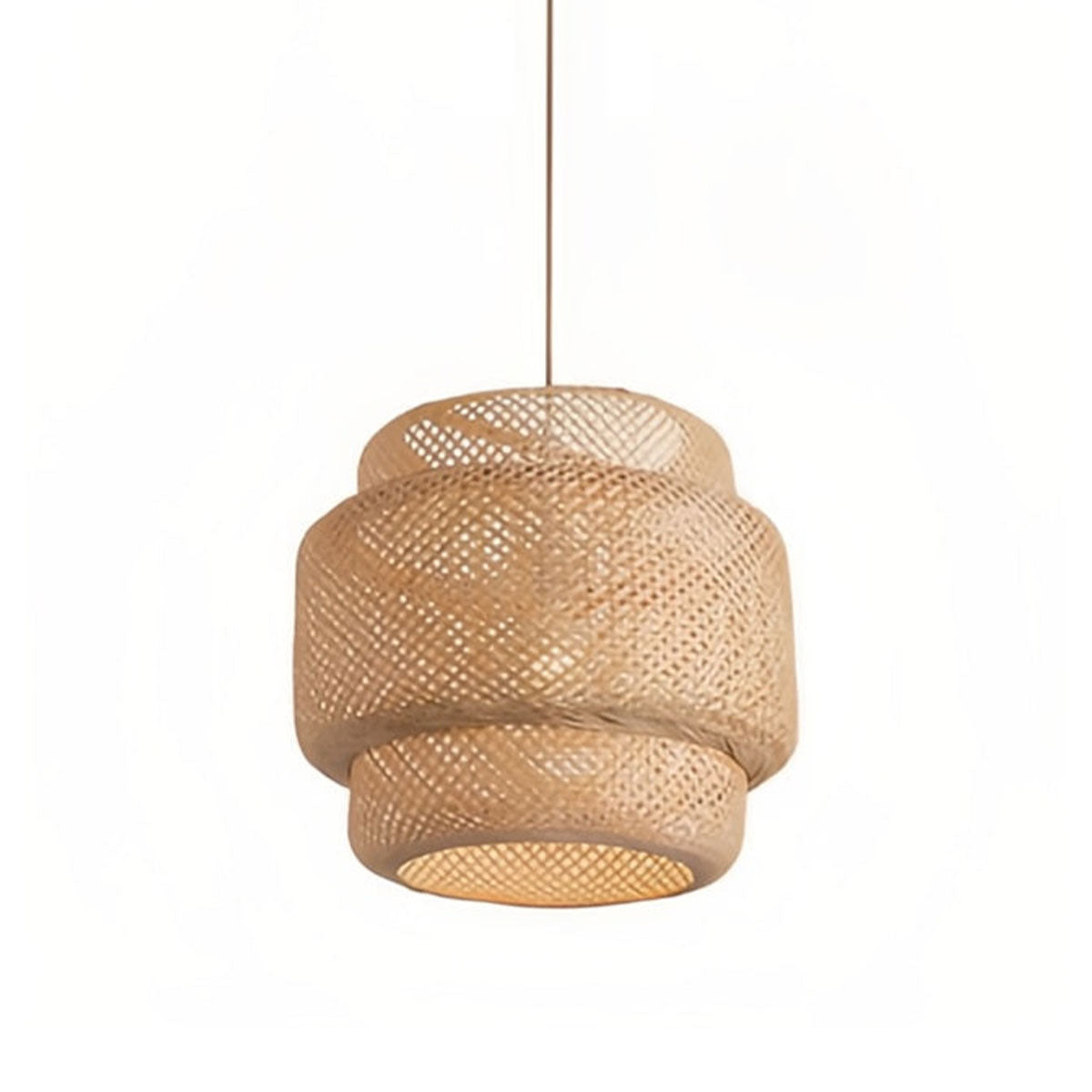 Simple Handwoven Bamboo Decorative Pendant Light for Home Interiors