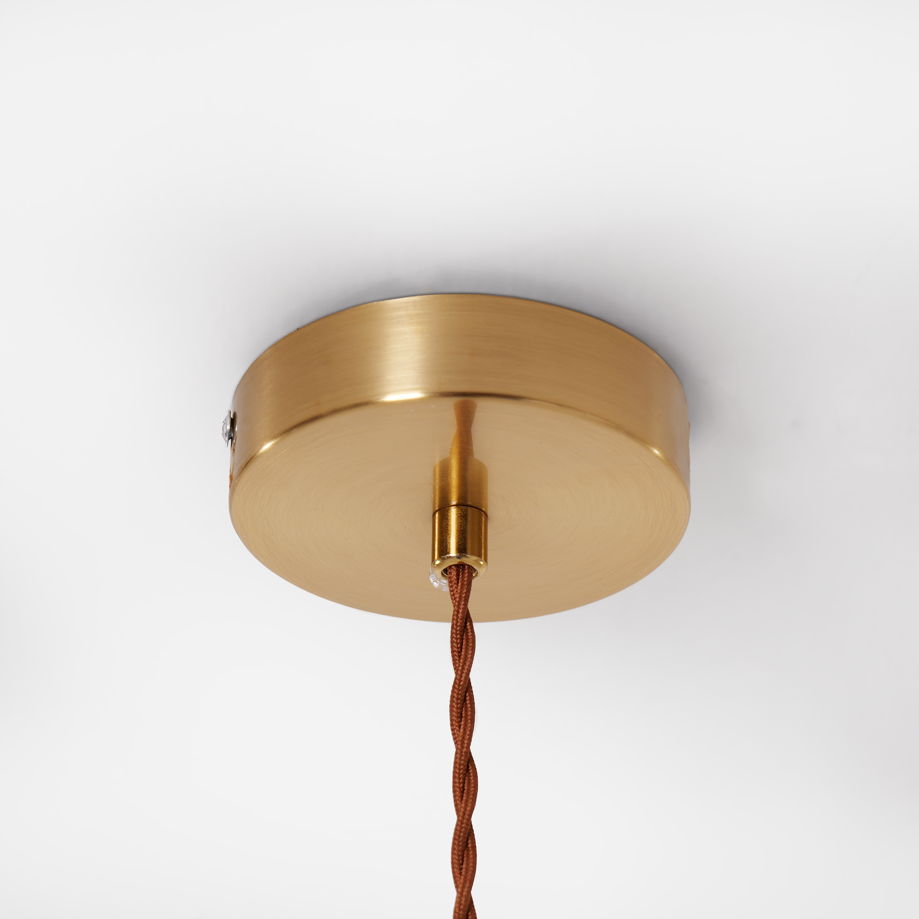 brown ceramic lace pendant light with shade and canopy details