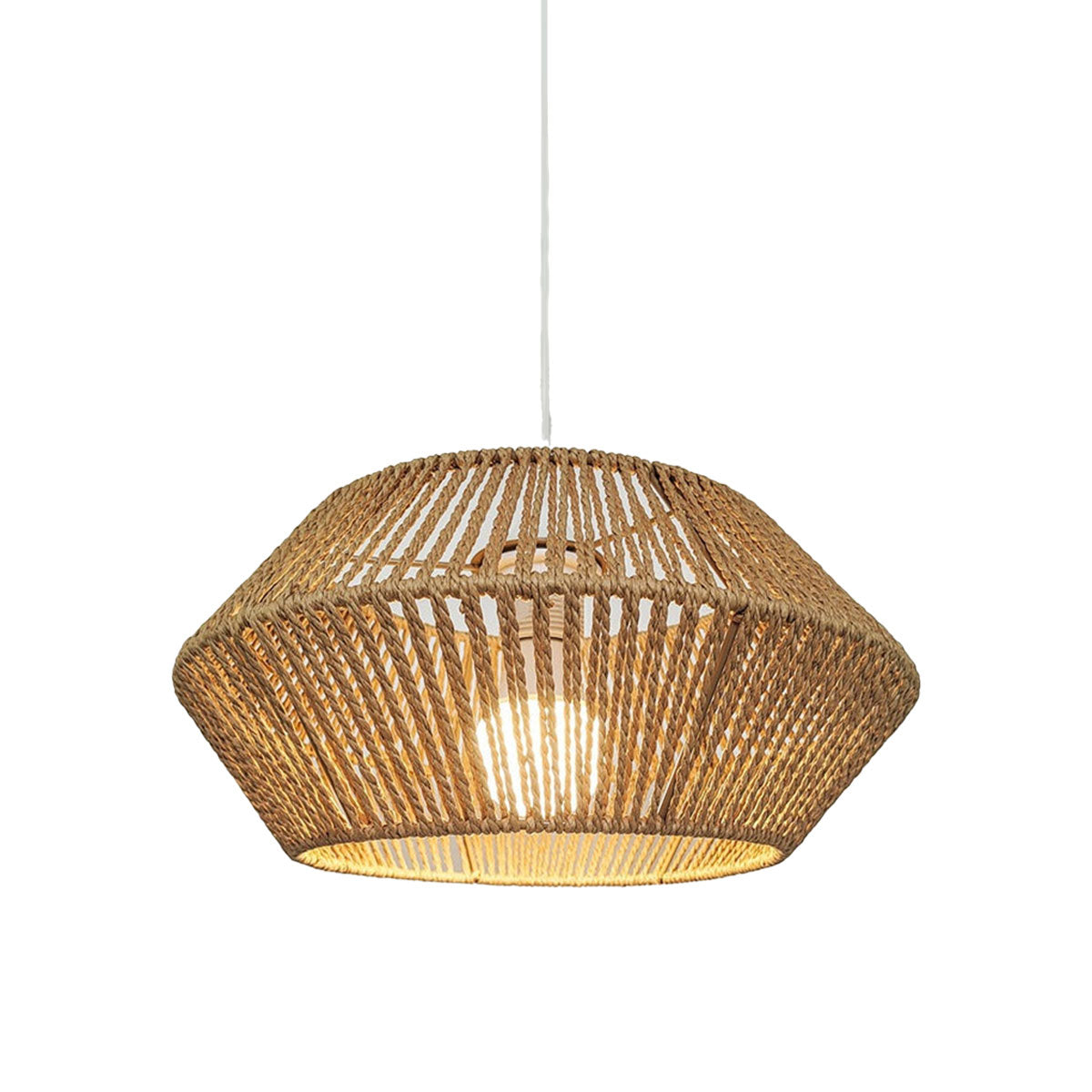 Natural Eco-Friendly Hemp Rope Pendant Light Easy to Install