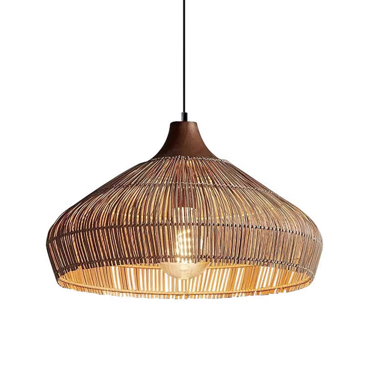 Bell-Shaped Handcrafted Bamboo Kitchen Pendant Lighting