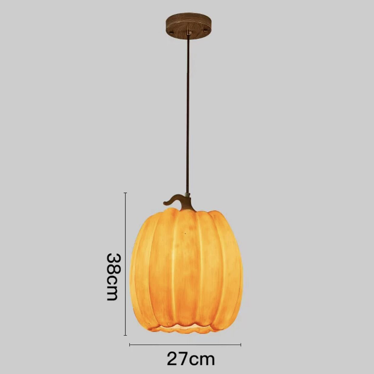 LED Pumpkin Resin Pendant Light