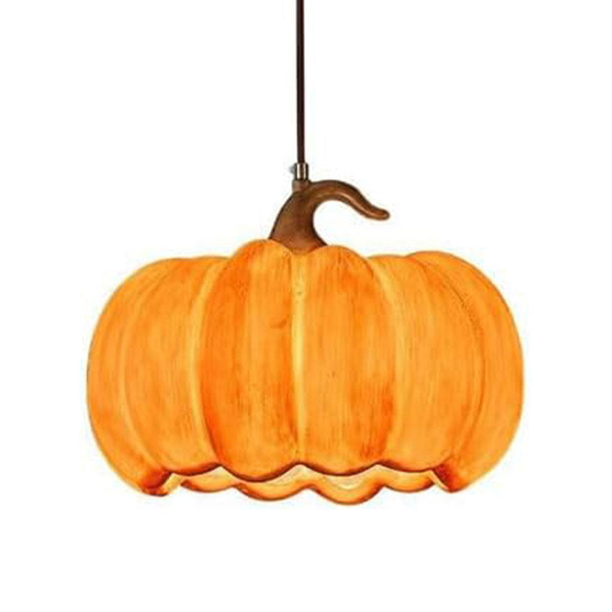 LED Pumpkin Resin Pendant Light