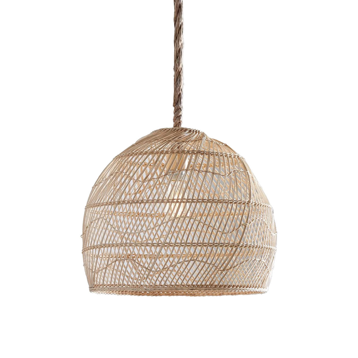 Hand-woven Rattan Pendant Lamp for Dining Room Living Room