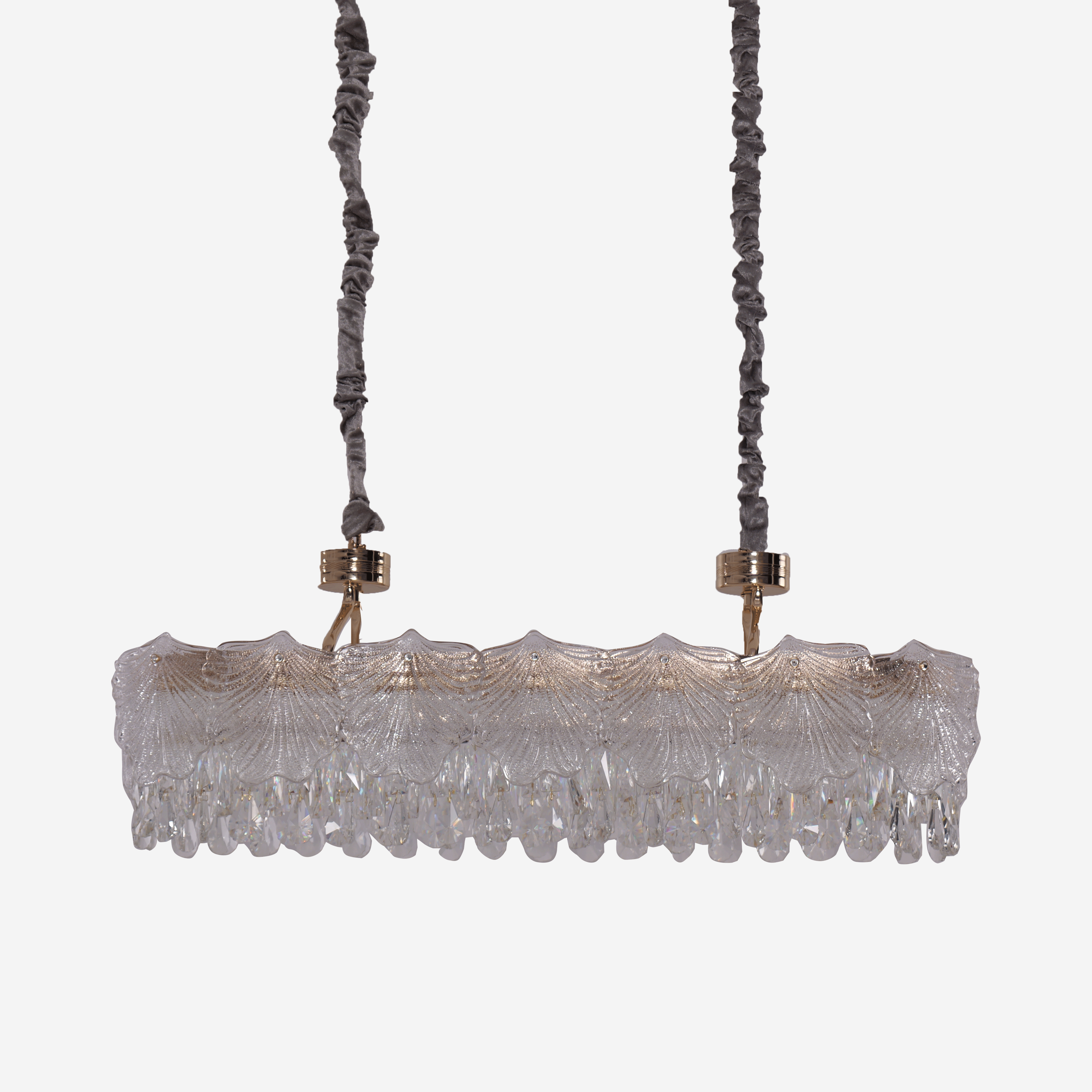 Opulent Gold Pendant Light with Crystal Accents