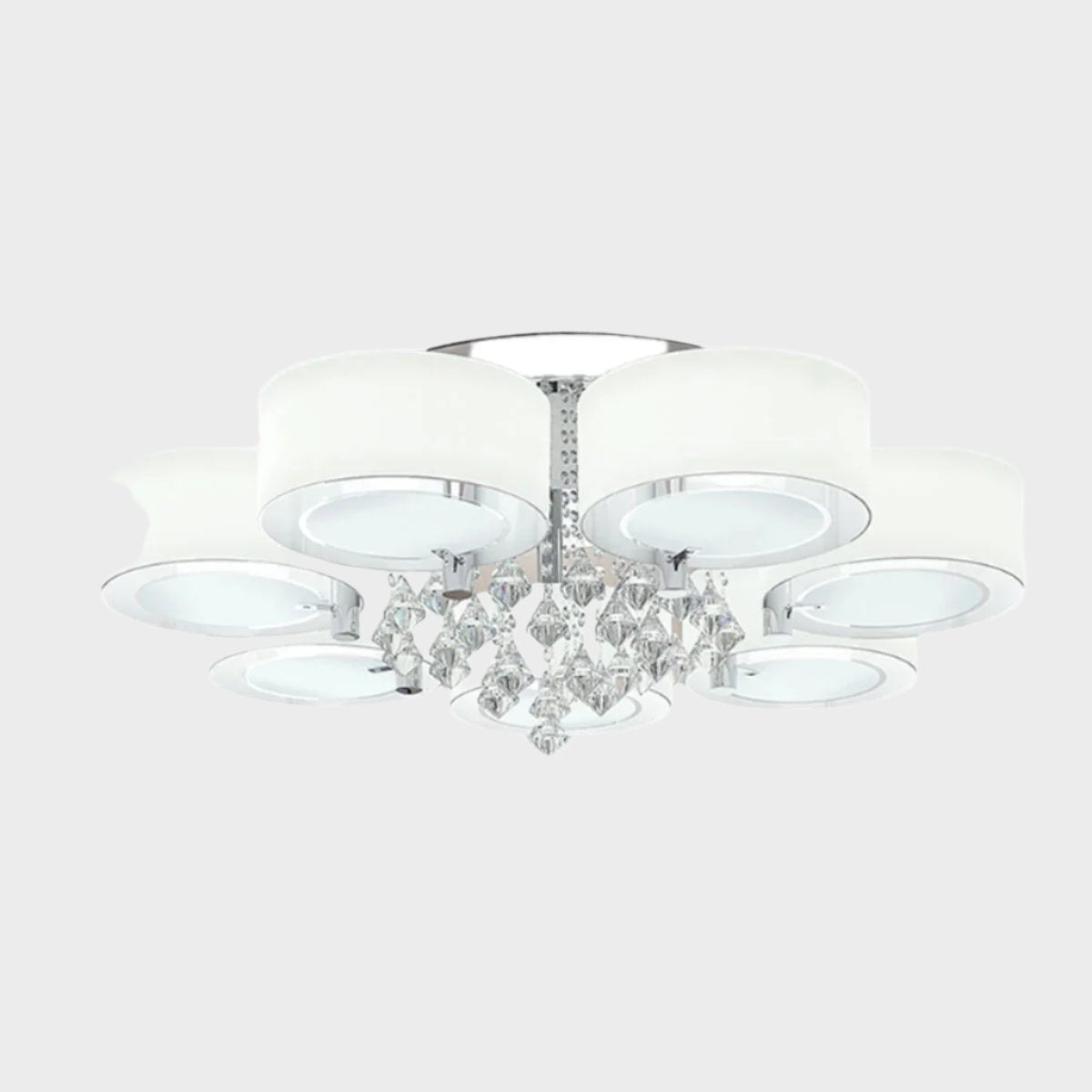 Acrylic Round Ceiling Light with Crystal Drops