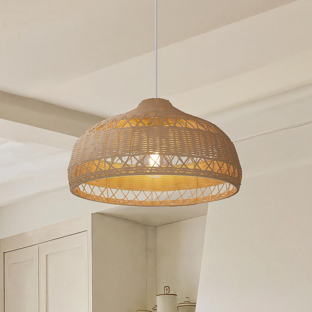 Cella Minimalist Rattan Pendant Light