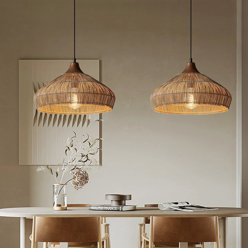 Bell-Shaped Handcrafted Bamboo Kitchen Pendant Lighting