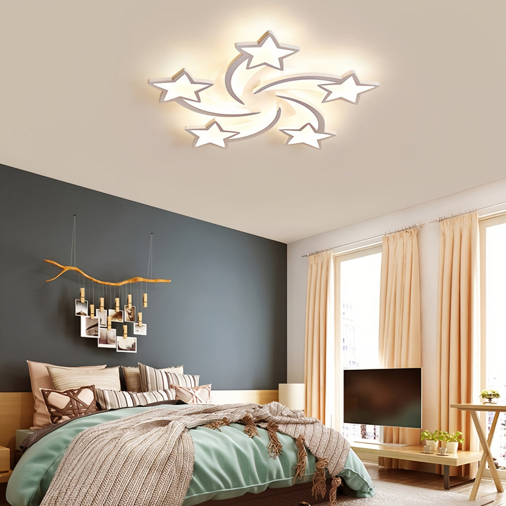 Modern LED Ceiling Light with Star Lampshades