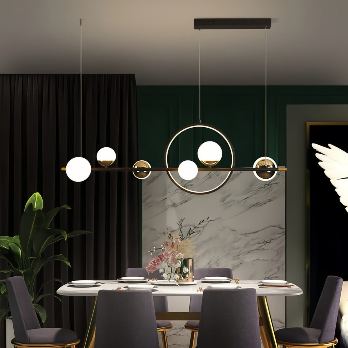 Nordic Restaurant Pendant Light Modern Minimalist Dining Area Creative Lighting Fixture