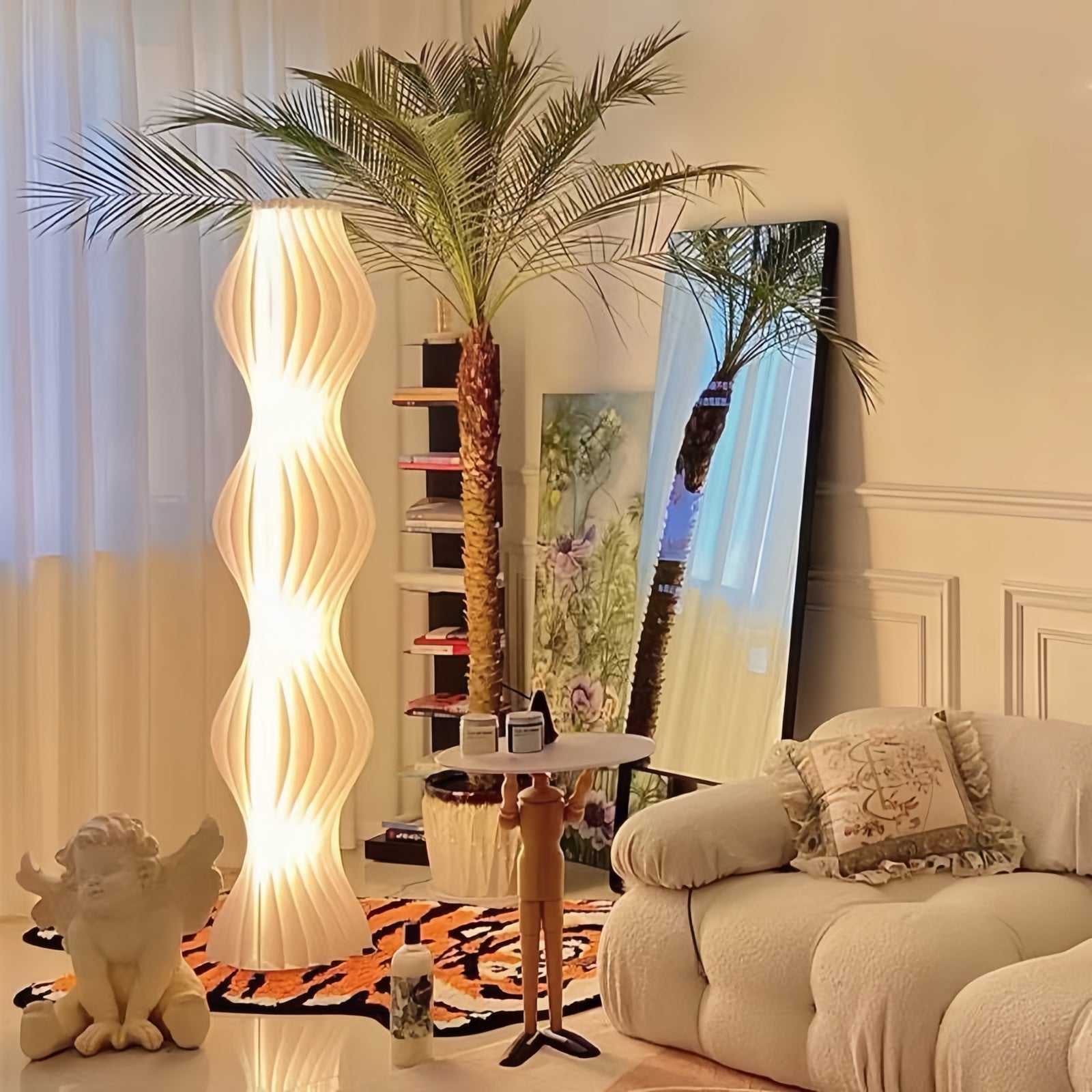 Modern Art Grass Skirt Floor Lamp Ambient Decorative Light