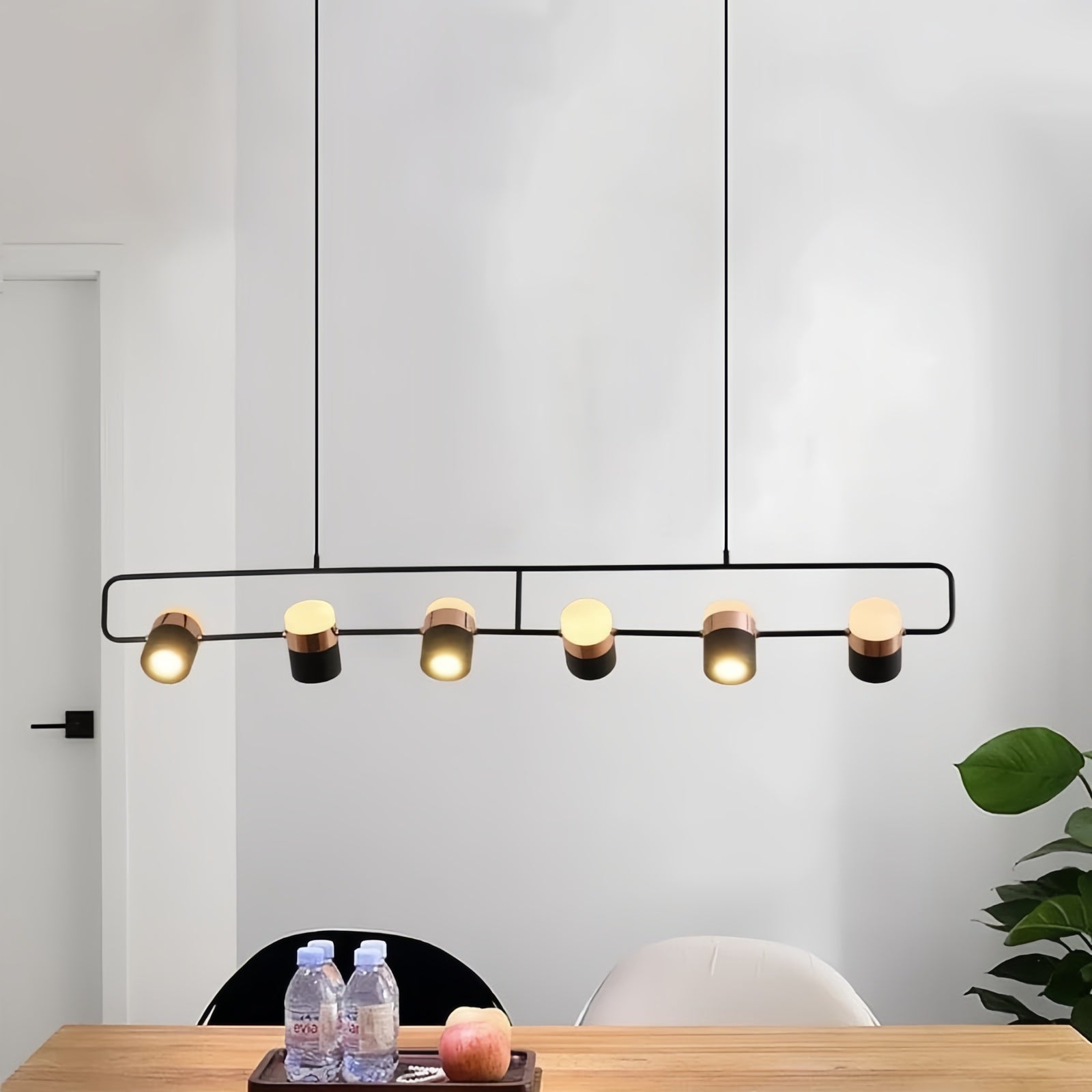 Nordic Modern Dining Area Black Pendant Light Kitchen Island Lighting Fixtures