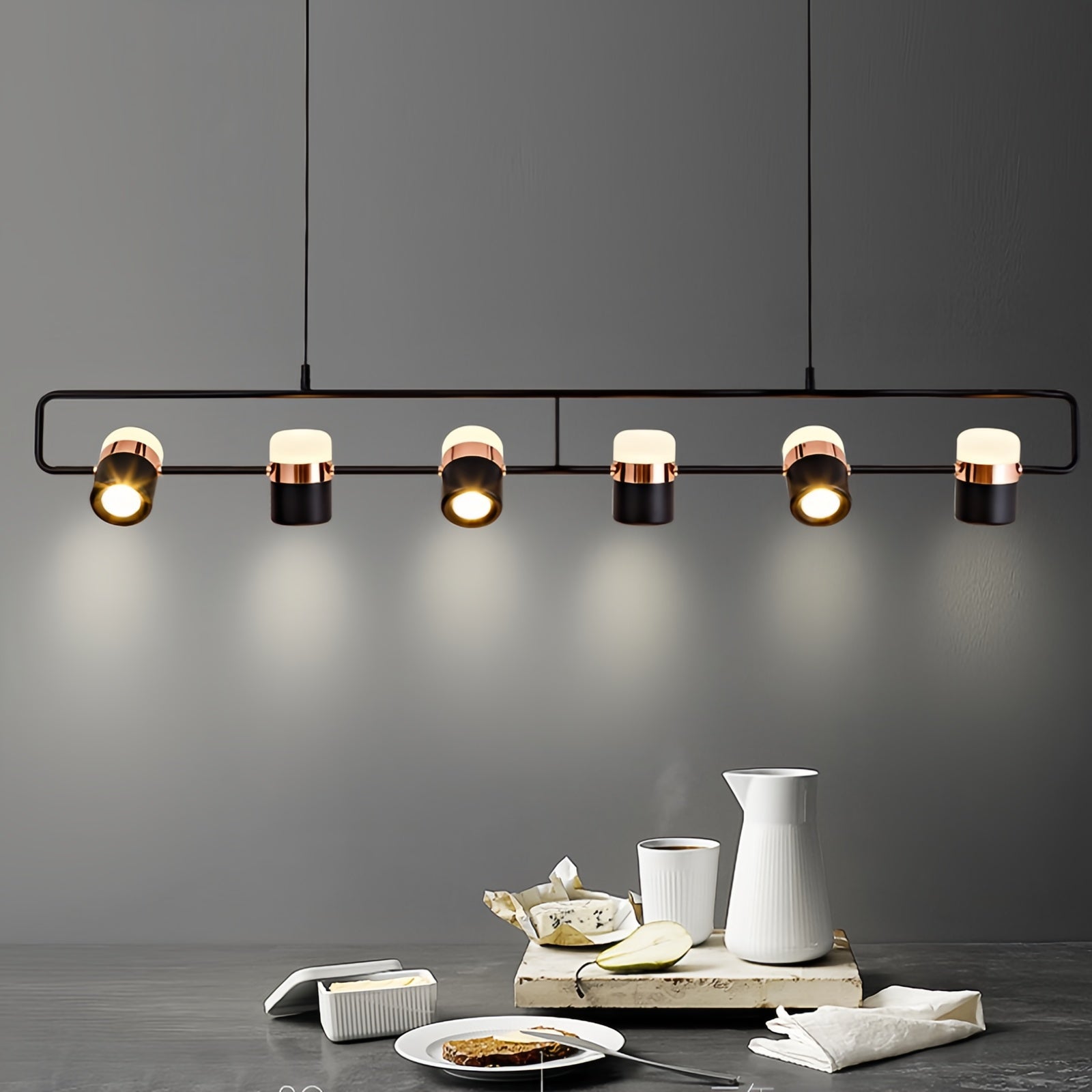 Nordic Modern Dining Area Black Pendant Light Kitchen Island Lighting Fixtures