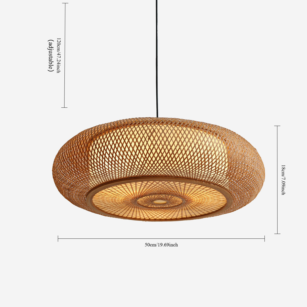 Natural Bamboo Woven Pendant Light for Warm Ambiance Décor