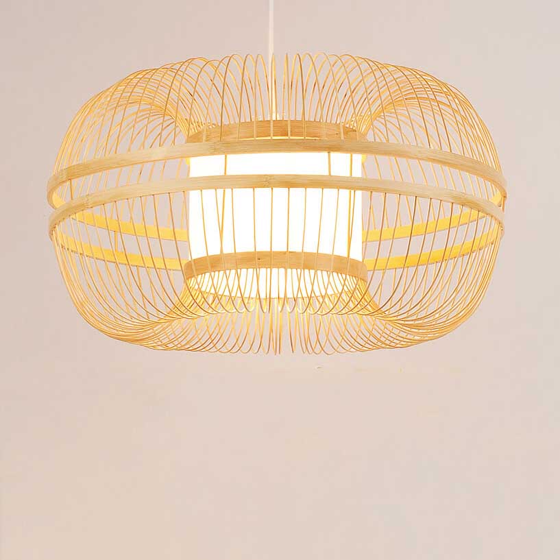 Bamboo Lantern-Like Chandelier