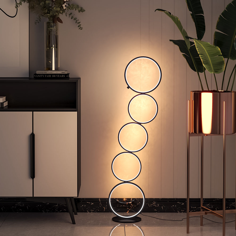 Minimal Line-Design Metal LED Floor Lamp