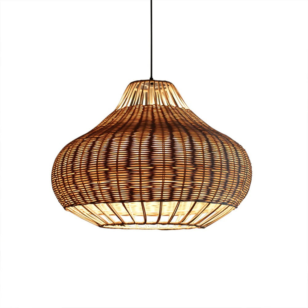 Handcrafted Woven Rattan Garden Furniture Creative Pendant Light