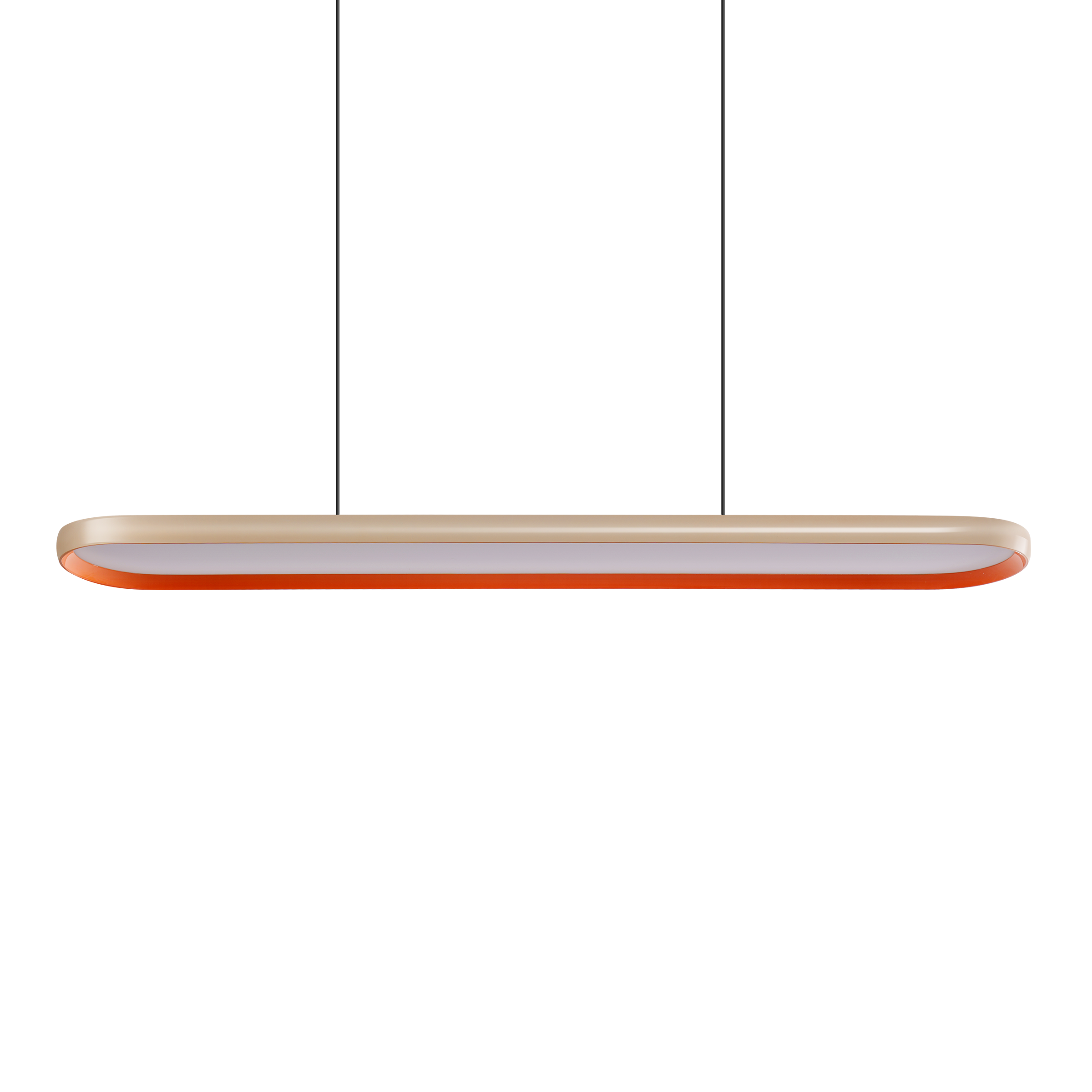 Ivory and Orange Modern LED Pendant Light