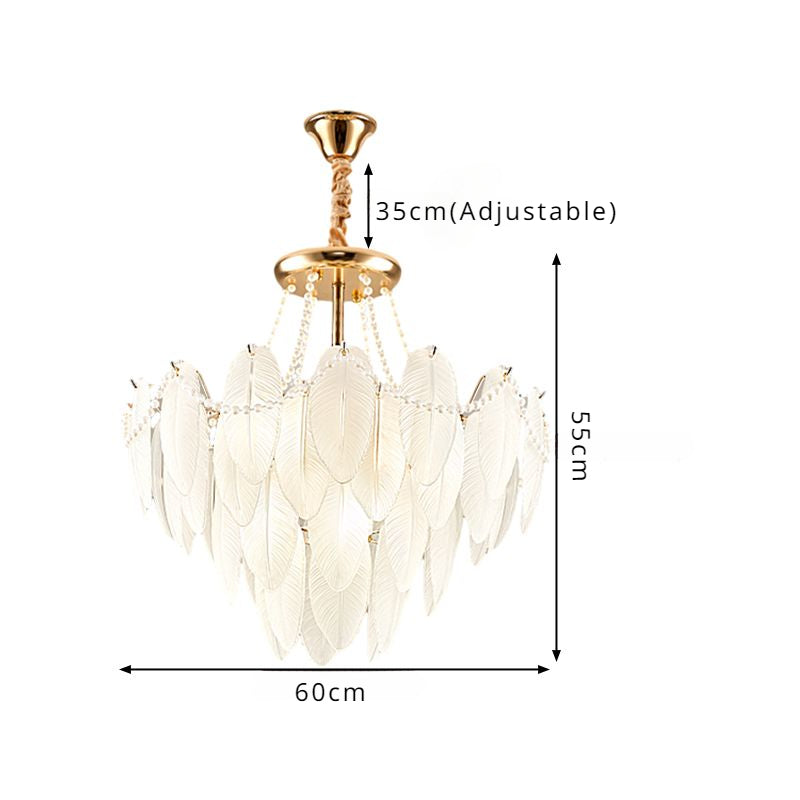 French Modern Minimalist Luxury Feather Pendant Light