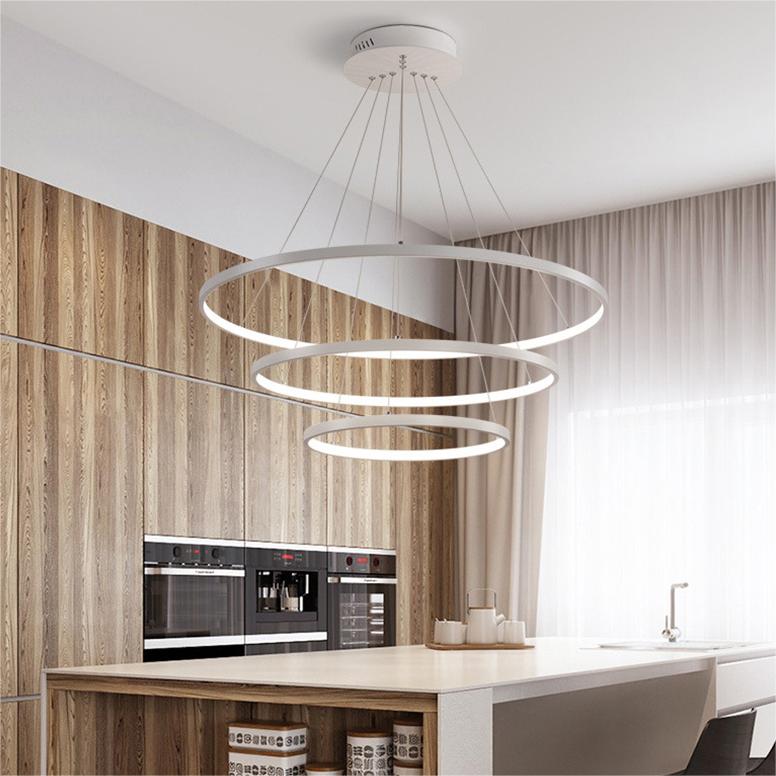 Modern 3 Acrylic Ring Led Pendant