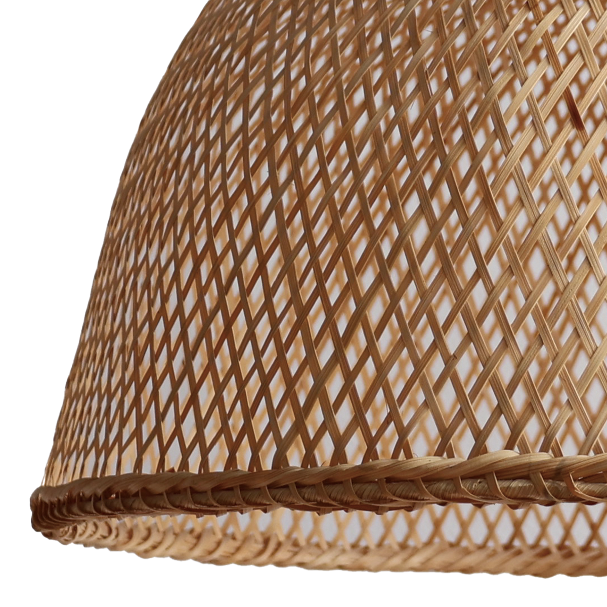 Natural Bamboo Woven Dome Pendant Light for Cozy Spaces